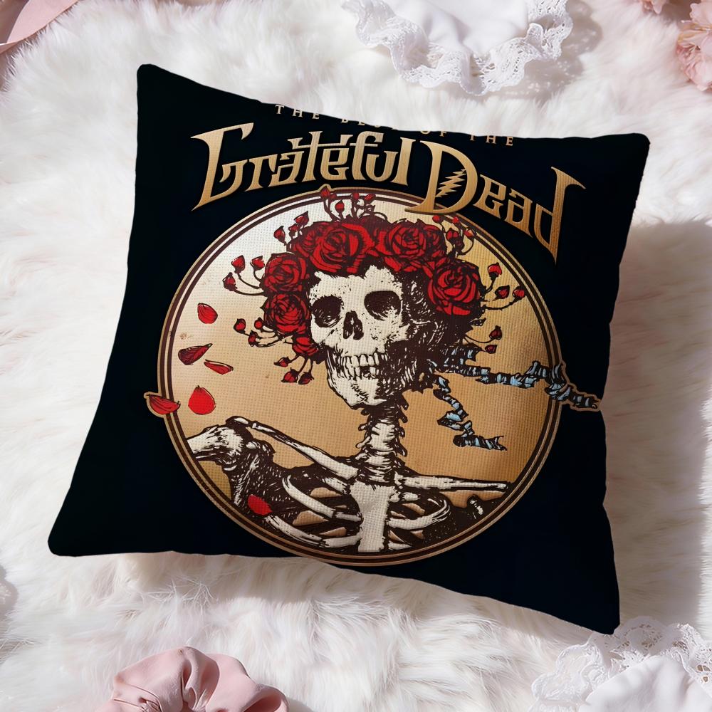 Band G-Grateful D-Dead Kissenbezug Premium Komfort Wendbarer Kissenbezug -Zwei-in-Eins-Design für Jeden Raum & Autoinnenraum