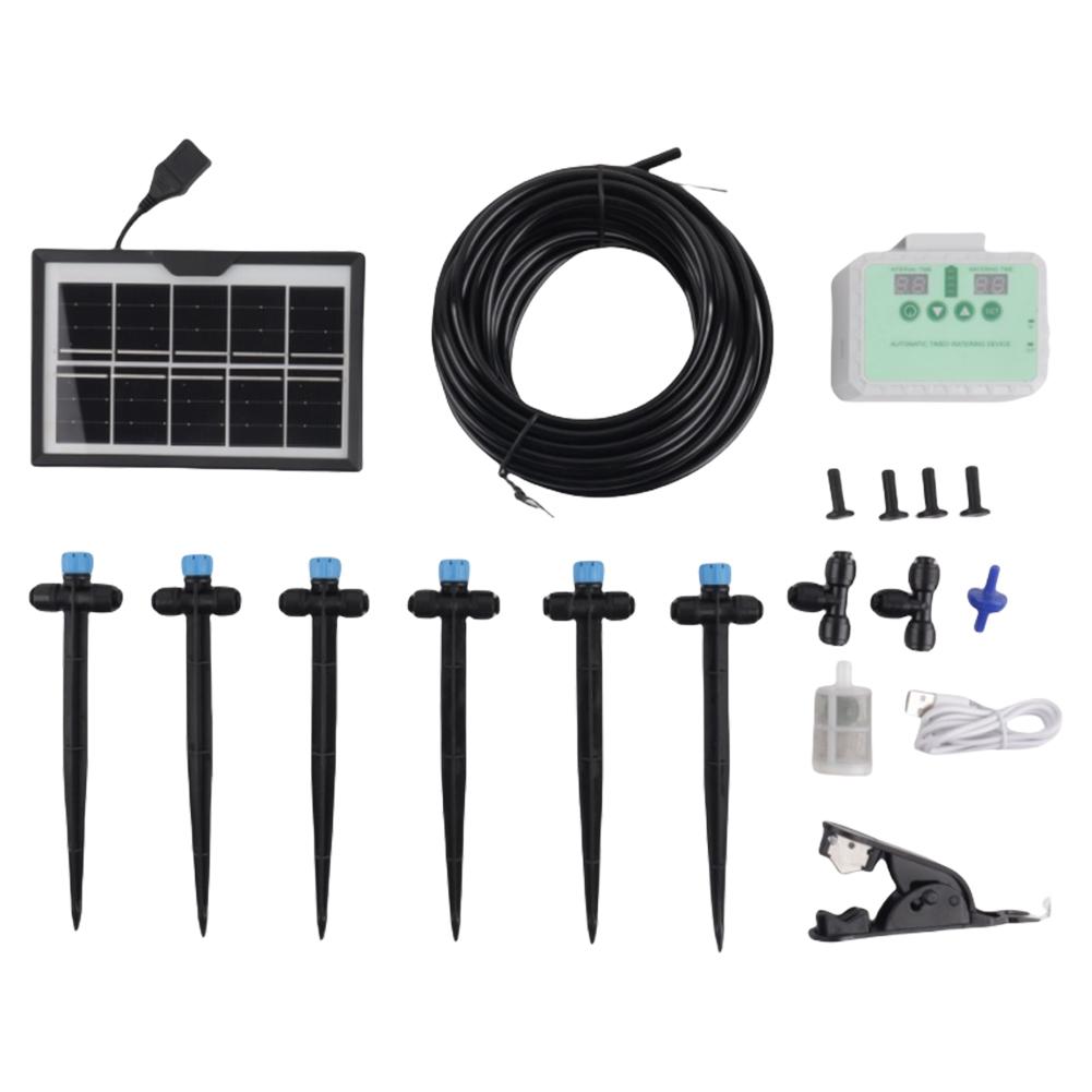 

Solar Drip Irrigation System Waterproof Automatic Watering System 2000mAh Solar Powered Plant Water Machine for Garden Supported білий