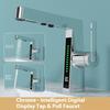 1PC LED Digital Display Bathroom Faucet Intelligent Temperature Sensor Faucet Brass Basin Taps Cold Hot Water Pull Out Lifting