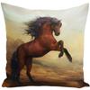 Throw Pillow Case 45x45 Animal Print War White Horse Cushion Cover Sets for Chair Sofa Decorative Home Farmhouse Decor