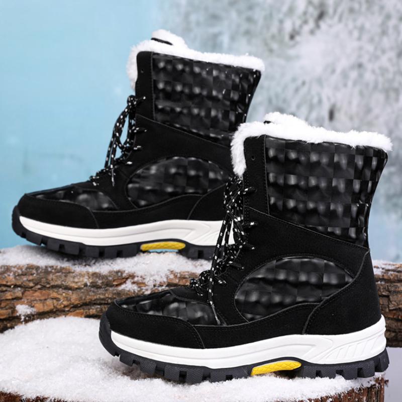 Fashion Boots for Women Winter Warm Plush Fashion Cotton Shoes Thick Sole Comfortable High Top Boots Snow Boots Botte Femme 2024