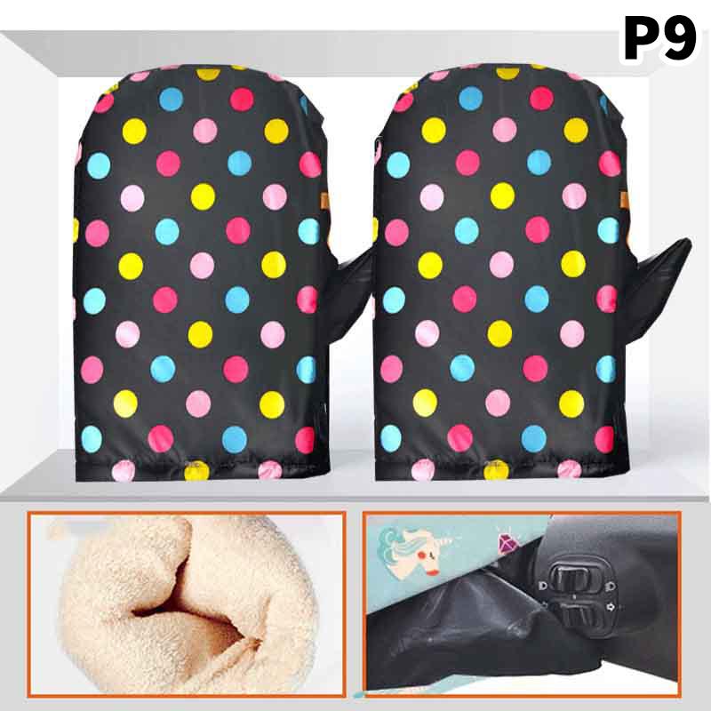 Autumn Winter Cartoon Electric Bike Warm Gloves Warm Mittens Scooters Motorcycle Electric Bike Handlebar Gloves Hand Guards