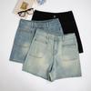 Retro High-waisted Denim Shorts for Women In Summer New Style, Small Hot Girl Stretch-slim A-line Pants