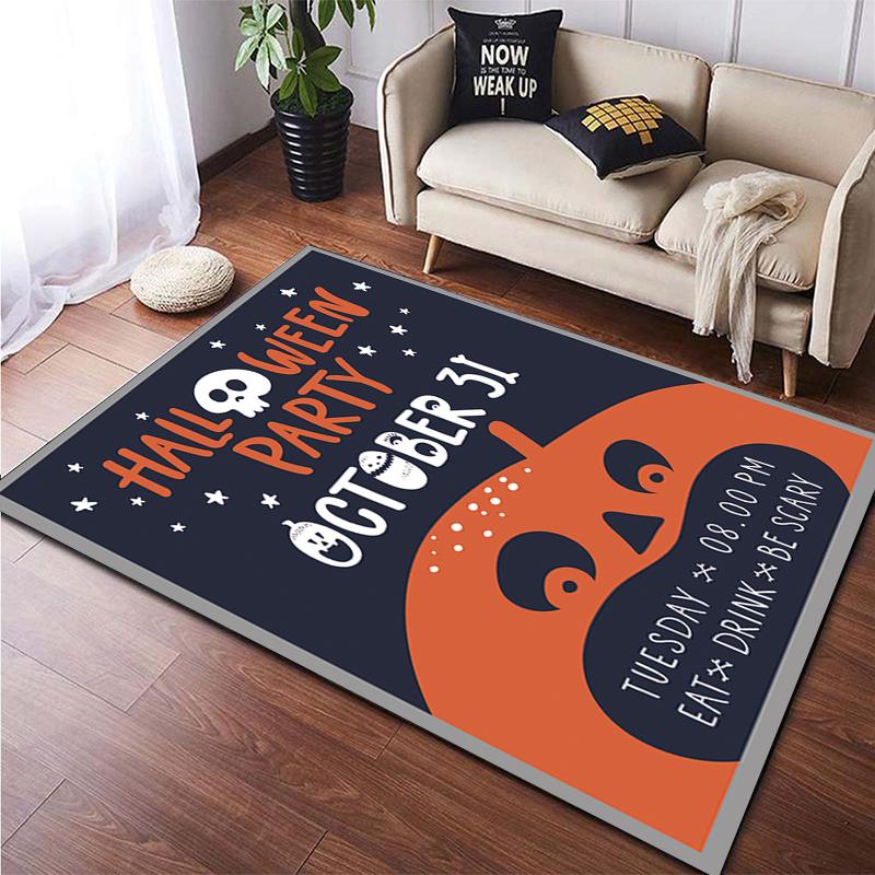 Halloween New Year Gift HD Printing Area Carpet, Living Room Sofa Decorative Carpet, Anti-skid Mat, Alfombras Direct Shipment