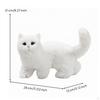 Cat Figurine Fuzzy Ornament Naturalistic Sculpture for Animal Lovers, Collectors, Shelf, Bedside