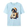 space vintage travel astronaut monkey astronaut Custom Camisa T-Shirt Tops Tees Retro Cotton Normal Clothing Shirt