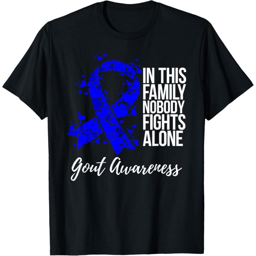

Family Support Inflammatory Arthritis Tee Gout Awareness T-Shirt XXXXXL чорний