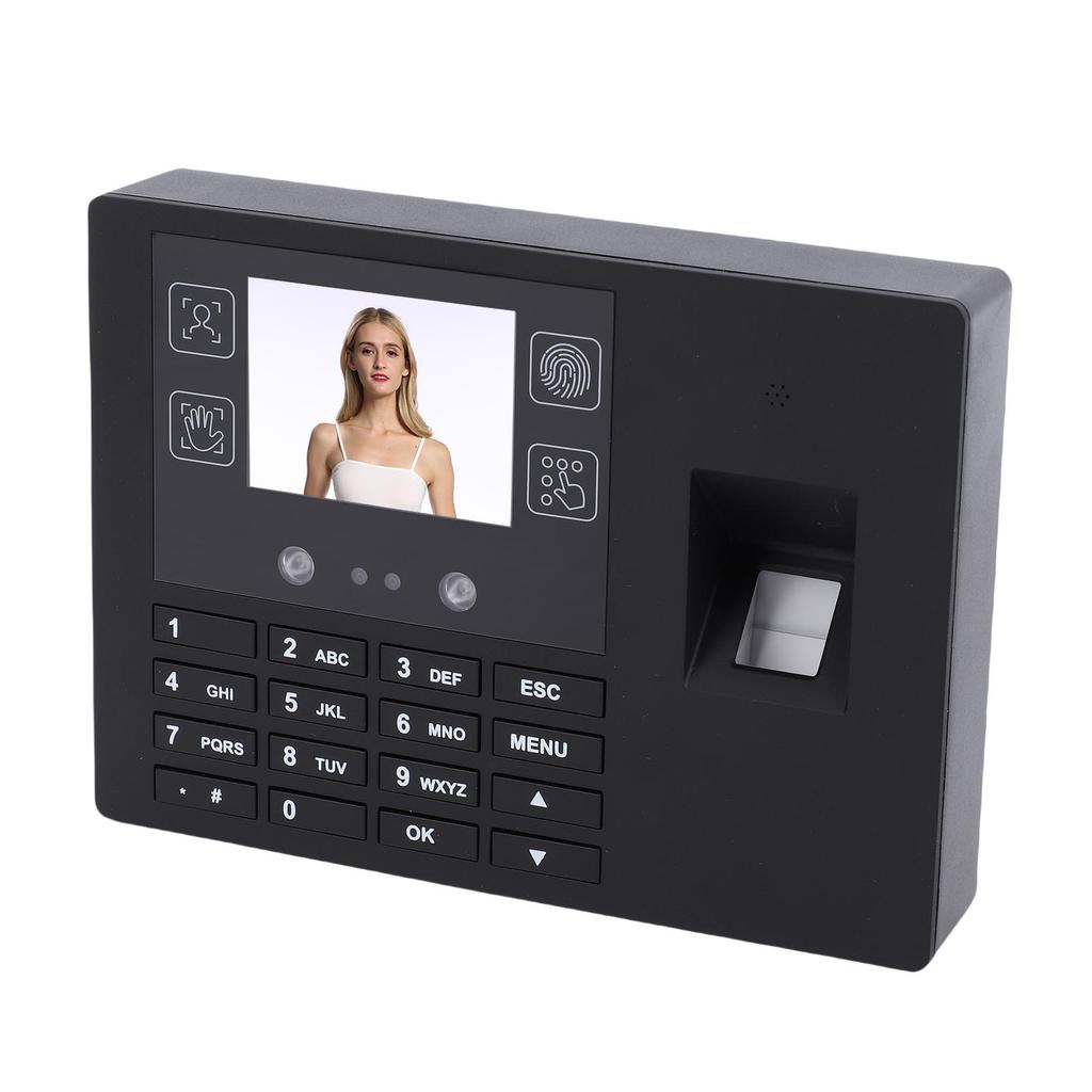 4 In 1 Employee Biometric Time Clock Face Fingerprint Palm Print PIN Clock In Out Machine for Small Business Time