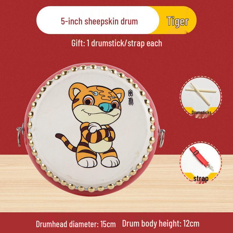 Kogane Inch Cowhide Drum: Children's Small Drum and Percussion Instrument.