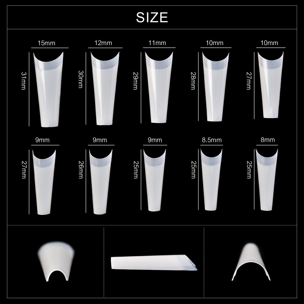 kads 500pcs ABS Nail Tips French Nails for Acrylic False Nails Press On Fake Nails Manicure Tools