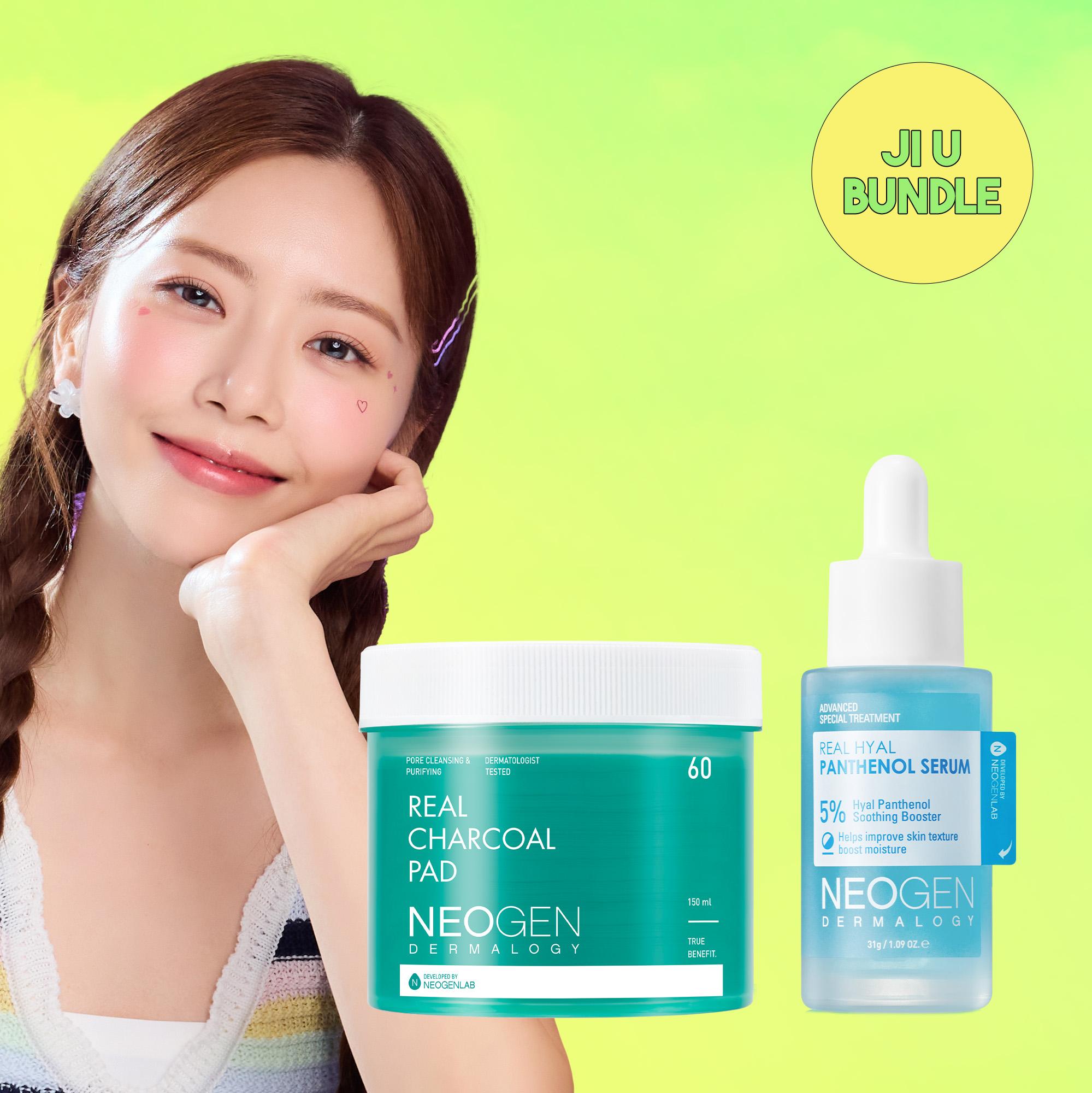 

[JI U BUNDLE] Neogen Real Charcoal Pad, настоящая сыворотка с пантенолом + 2 фотокарточки