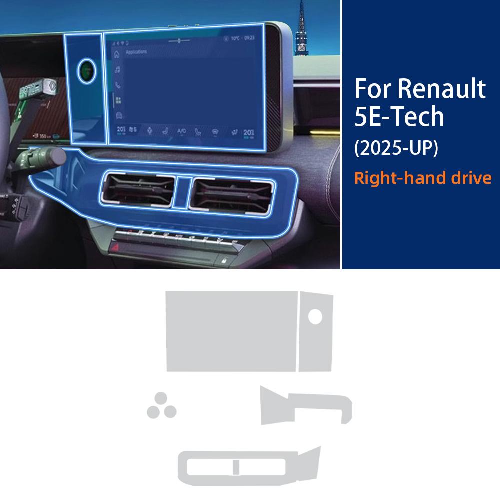 Per Renault 5 E-Tech 2026 2025 Accessori Pellicola Interna TPU Trasparente Pannello Cambio Console Centrale Protezione PPF