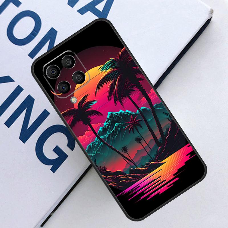 Retrowave Neon Palms Tree For Samsung Galaxy M21 M11 M31 M13 M33 M35 M53 M55 M15 M14 M34 M54 M12 M32 M52 M06 M16 Case