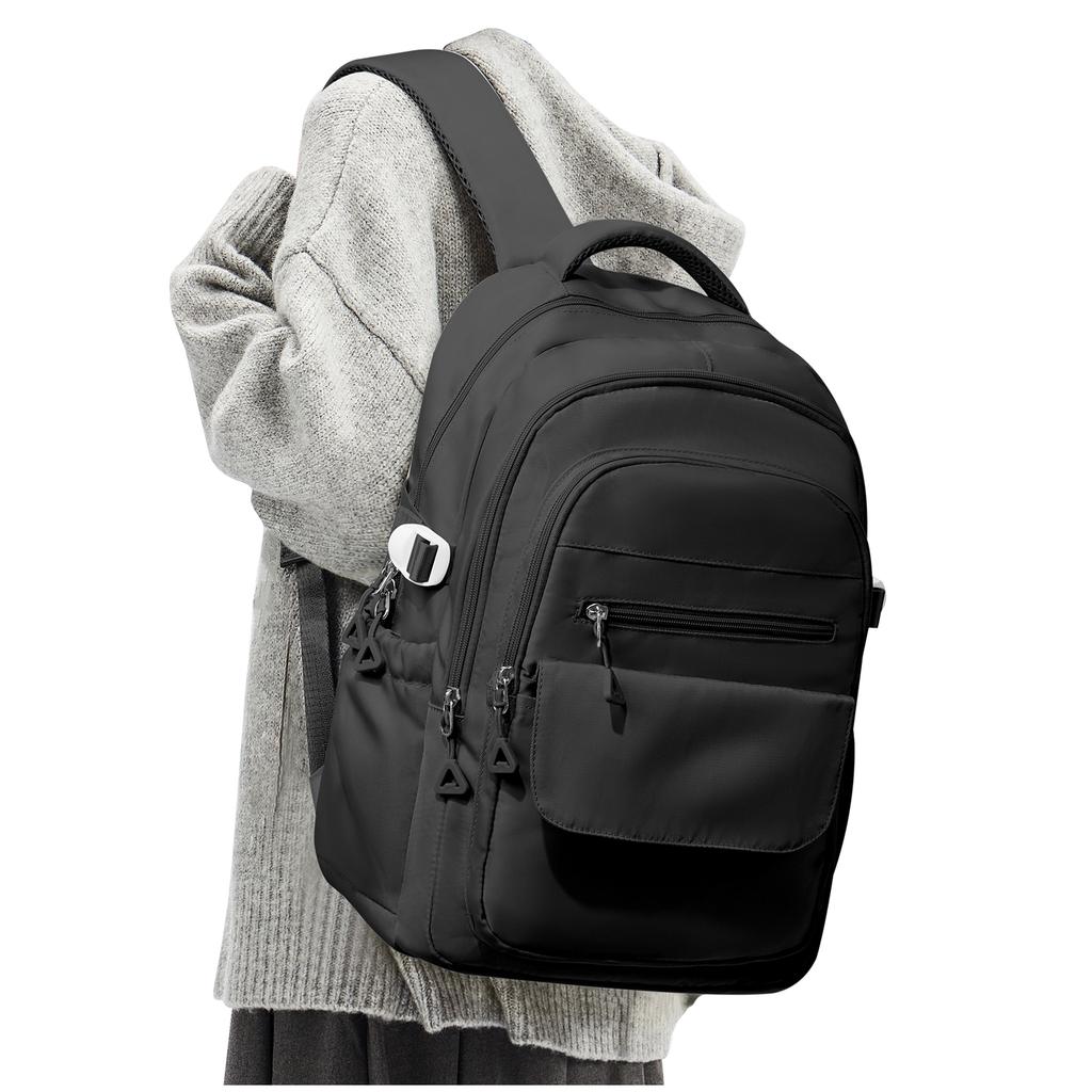 Elegant White Japanese-Style Backpack for School Girls Boys Travel Backpack Laptop Backpack Casual Daypack, Bags for Travel