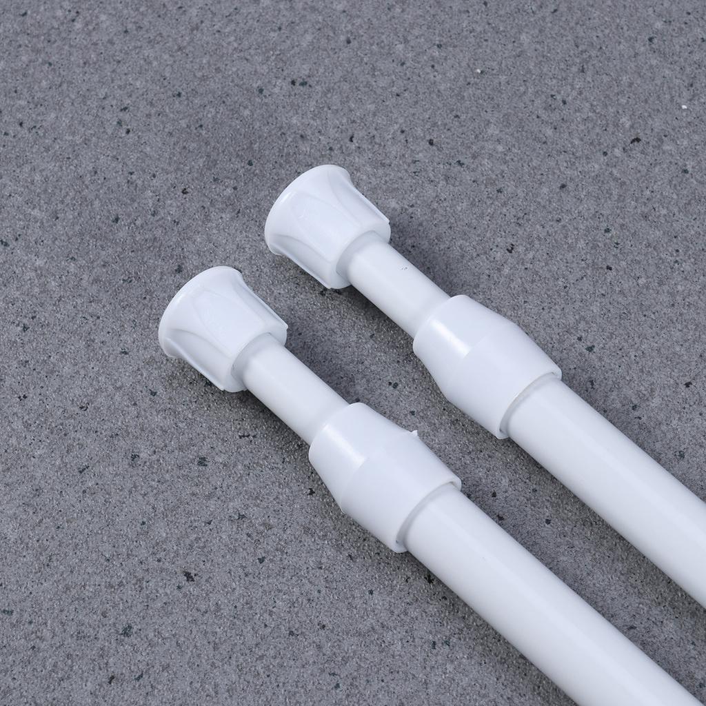 2Pcs Heavy Duty Stainless Steel Shower Rod Corrosion Resistant Tension Type Adjustable Extendable for Bathroom Corner Use Shower