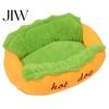 Bequemes Katzenbett Hot Dog Haustierbett, Weiche Gemütliche Plüsch-Herausnehmbare Waschbare Matte, Neuartiges Möbelstück Niedliches Brötchen für Katzen Hunde, Sofa Innennest