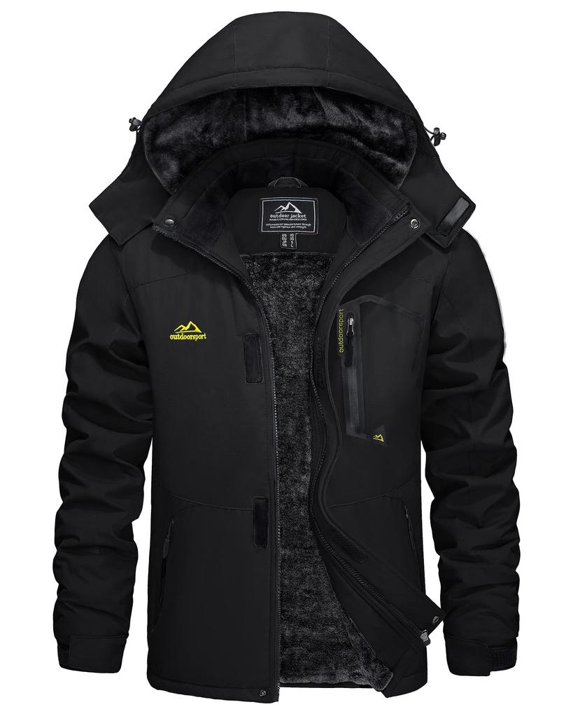 Jacket Winter Bike Jacket Cold Weather Clothes Waterproof Mountain Climbing Clothes Fishing Cold Weather Clothes Work Clothes Windproof Outerwear Boa