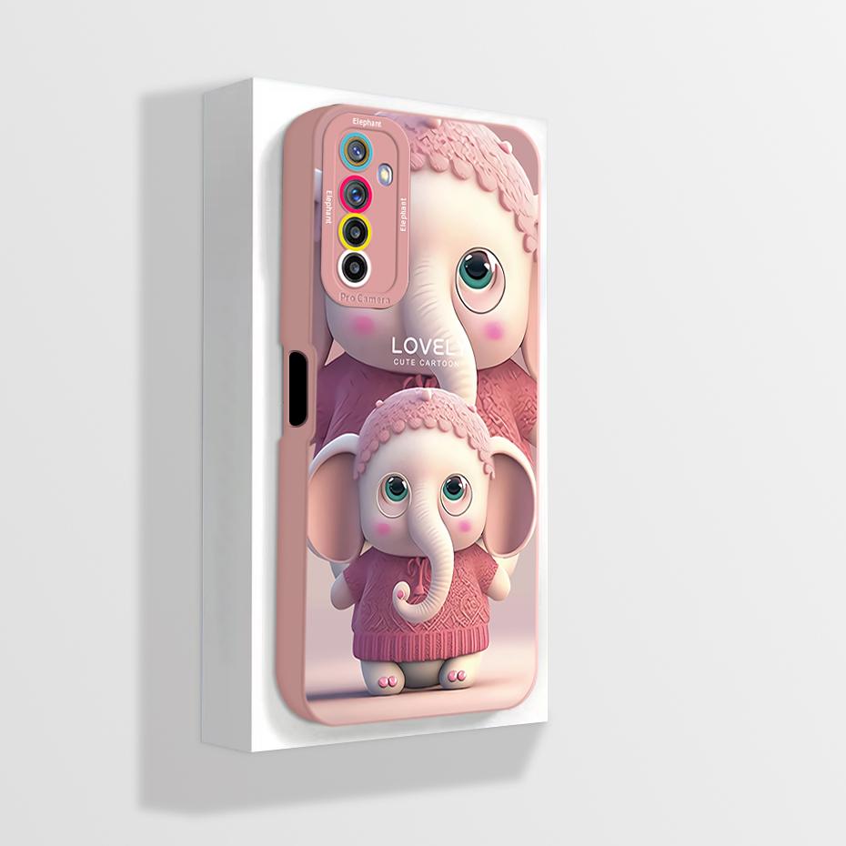 For Realme 6 Pro RMX2063 Case Realme 6 RMX2001 Phone Case Aesthetic Cartoon Astronaut ShockProof Soft Silicone Back Cover Fundas