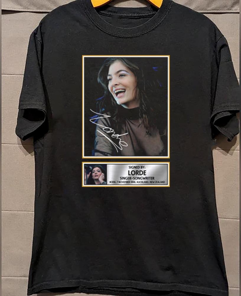 Lorde Black Cotton Shirt Full size S5XL XMas Gift FAns T76 Unisex T-Shirt S
