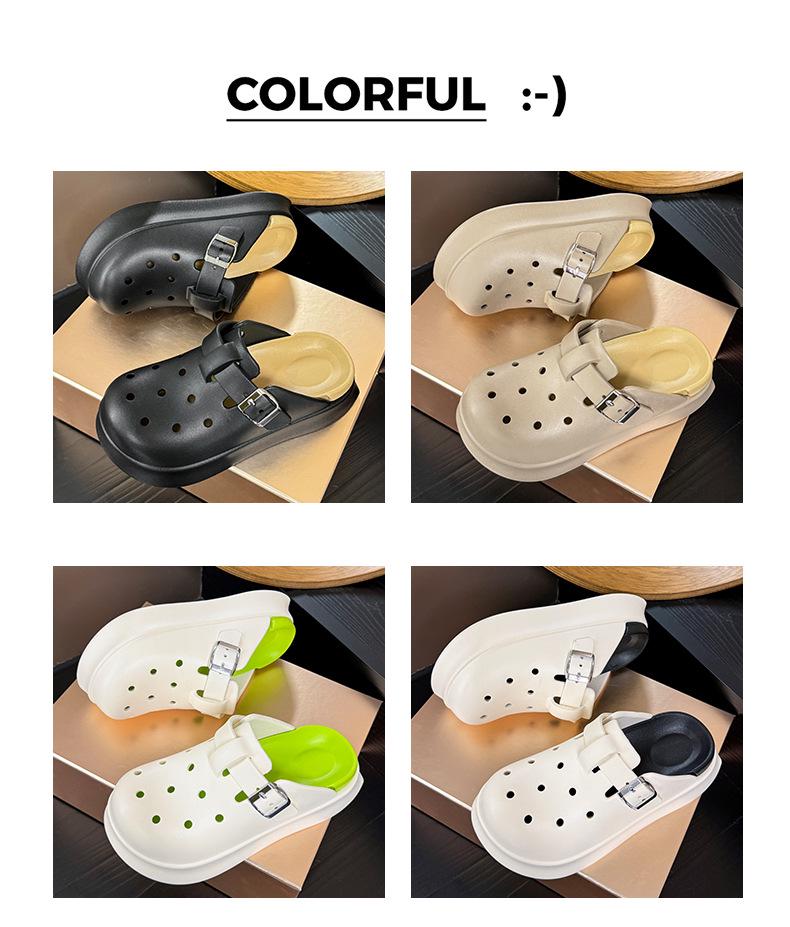 2026 Women's Summer EVA Closed-Toe Half-Slippers - Non-Smelly, Versatile, Fashionable Outdoor Footwear