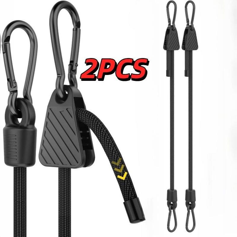 1/2Pcs Adjustable Bungee Cord With Hooks 1M Heavy Duty Elastic Tie Down Strap For Cargo Camping Bike Rack Tent