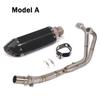 For Kawasaki Ninja 400 250 2017 2018 2019 Motorcycle Full Exhaust System Header Link Tube Slip On 370mm DB Killer Muffler Pipe