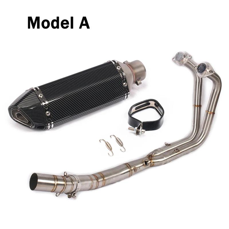 For Kawasaki Ninja 400 250 2017 2018 2019 Motorcycle Full Exhaust System Header Link Tube Slip On 370mm DB Killer Muffler Pipe