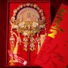 Handmade Double-Sided Round Xiuhe Wedding Fan - Chinese Style Bridal Accessory