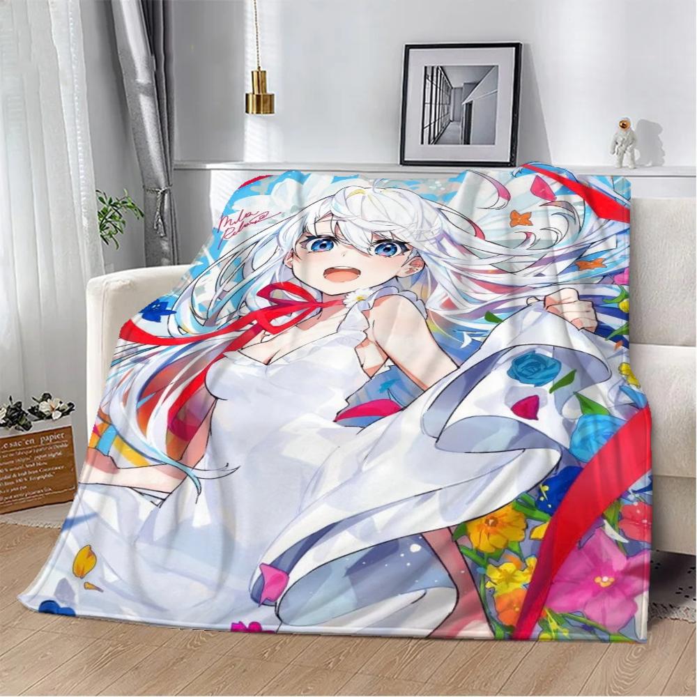 Mika Pikazo Nap Blanket King Size Interior for Home Beach Towel Fluffy Soft Blankets &amp; Throw Luxury Bedding Knitted Plaid Knee