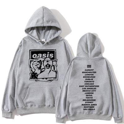 Rock Band O-Oasis Live 25 Tour Merch Mikiny Pánské Dámské Módní Mikina s Dlouhým Rukávem Oversized Vintage Mikiny s Kapucí