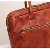 Men's Retro Genuine Leather Multi-Compartment Briefcase and Backpack