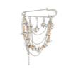 Elegant Rhinestones Heart Shaped Adjustable Pant Chain Brooch For Clothing Decoration And Outfit Styling