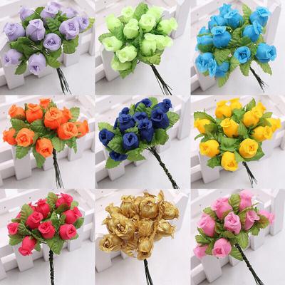 12 Köpfe Fake Rose Bouquet Künstliche Blumen Hochzeit Garten Home Decor Crafts