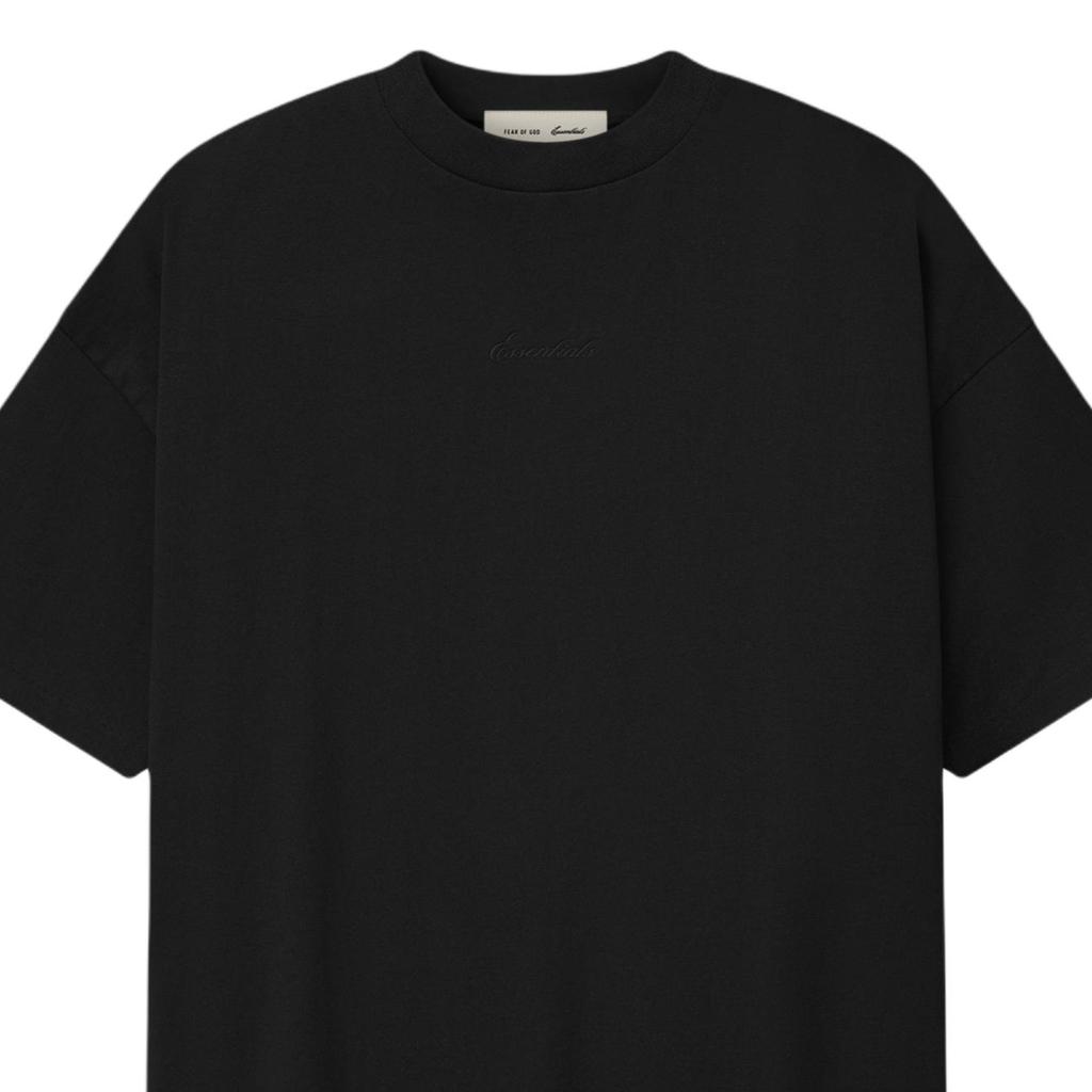 Fear of God Essentials Signature 90s Short-Sleeve Tee II Black Unisex Tops 125SP264591F
