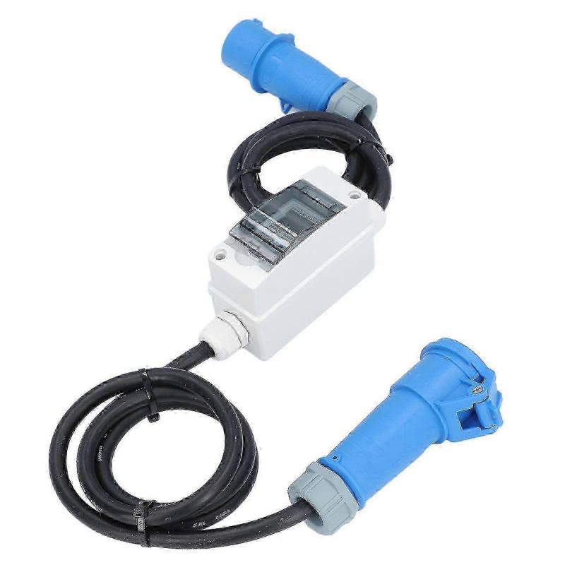 AC 220V 16A 3-Pin CEE-Steckdose mit LCD-Digitalanzeige Digitaler Stromzähler für Wohnmobil Elektroauto