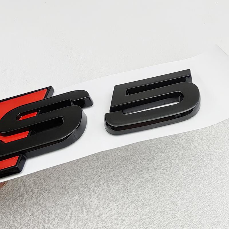 2026 3D ABS Chrome Black Logo S3 S4 S5 S6 S7 S8 Emblem Car Trunk Badge Sticker For Audi 8Y 8P 8V B6 B8 B9 8T C4 C6 C7 C8 Accessories
