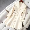 Printemps mince femmes beau col de poupée coupe-vent manteau pour les femmes mince a-ligne Trench vêtements