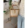 Koreanischer Ins Lässiger Gewebter Stroh Gewebter Beutel Damen Neuer Urlaubsstil Modische Handheld Crossbody Bag Eimerbeutel