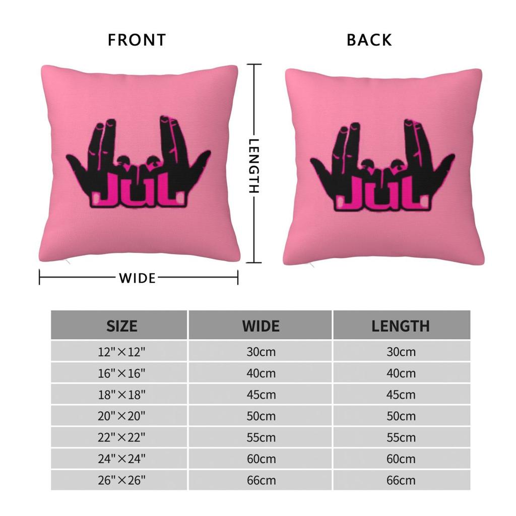 Rapper JUL Square Pillowcase Cushion Cover Pillow Case Throw Pillow Cover for Home Sofa Living Room