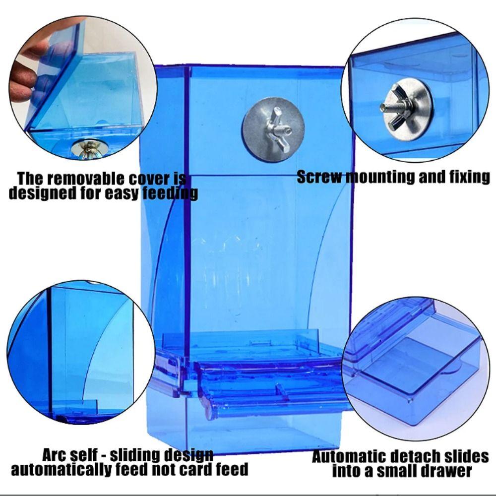 For Smail Bird Parakeets with Perch Food Container Bird Feeders Bird Cage Accessories Feeder Bowls