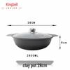 Jingbeier Cast Iron Claypot for Claypot Rice & Chicken Pot