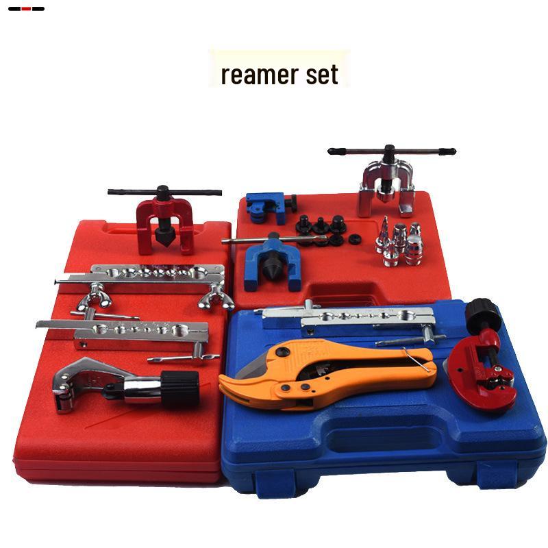 10-Piece Copper Tube Expander Set with Cutter, Flaring, and Seven-Hole Riveting Tools