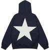 Aelfric Eden Stern Kapuzenpullover Y2k Übergroße Grafik-Kapuzenpullover Ästhetisch 90er Jahre Rundhals-Sweatshirt Langarm Pullover Oberteile