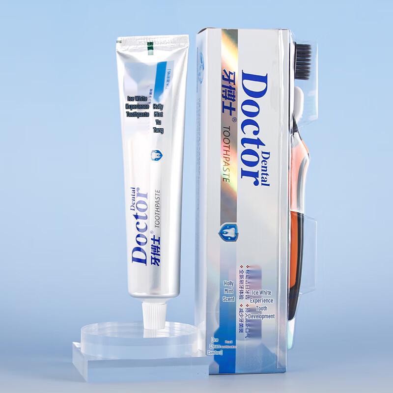 DoctorB Ice White Vintergröna Myntan Tandkräm Set