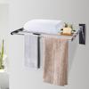 Stainless Steel Shower Caddy, Single Layer Bathroom Shelf Storage Rack Organizer, Wall-Mounted Towel Holder, 20kg Load Capacity