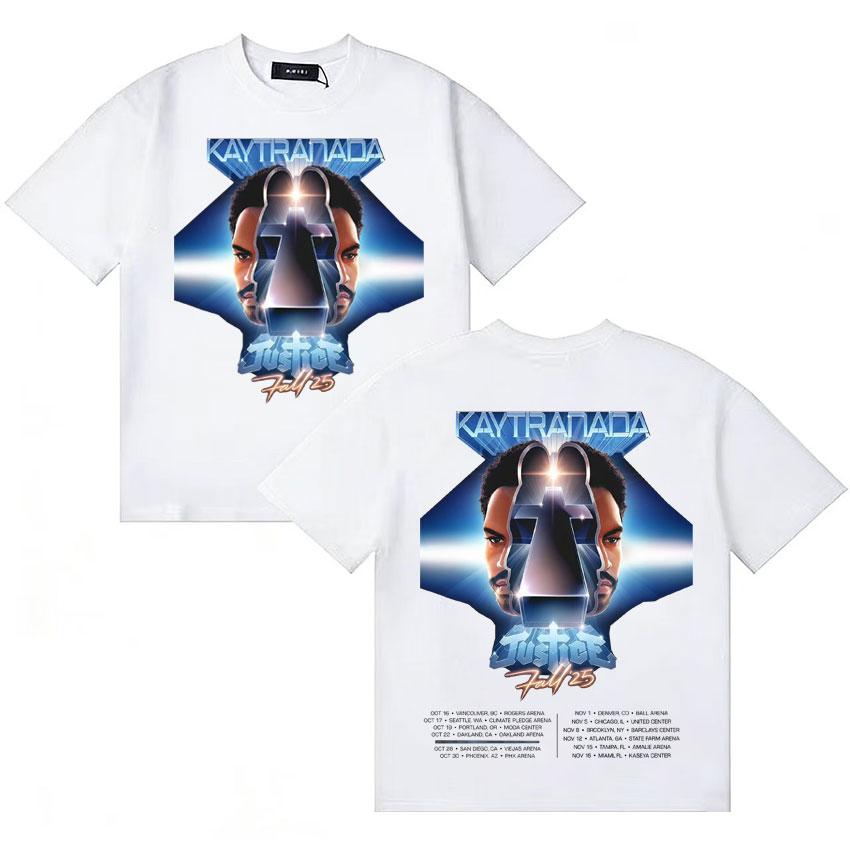 Summer New Album T Shirt Kaytranada Justice Tour 2025 Unisexs Women Y2K Short Sleeve Tshirt High Quality Cotton Clothing Teenagers