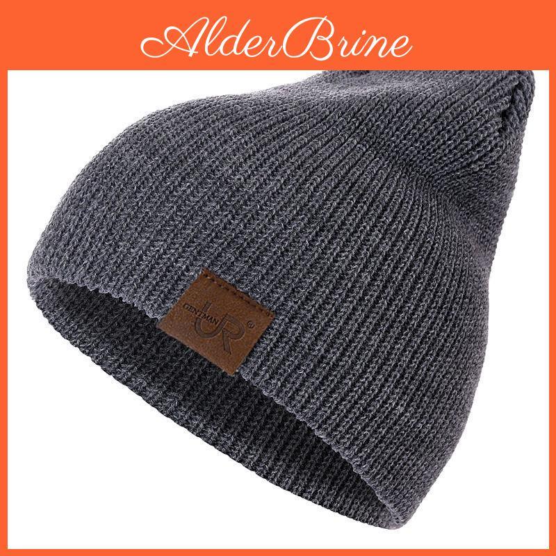 Hat Pu 1 Letter Pcs Casual Beanies Warm Winter Beanie Hats For Men Women Outdoor Stylish Solid Color Knitted Hat