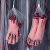 Simulation Hand Creepy Finger Foot Scary Props Halloween Party Decoration Supply