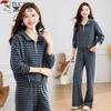 Woodpecker Women's Striped Hooded Loungewear Set