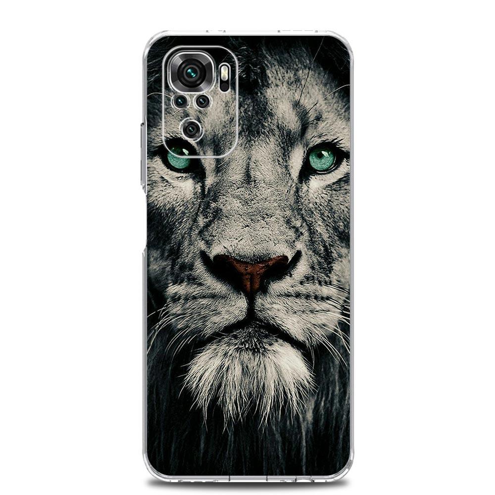 Handyhülle Für Xiaomi Redmi Note 15 14 13 12 4G 10 11 Pro Plus 5G 14C 13C 12C 10C Transparent Weiches TPU Cover Löwe Tiger König
